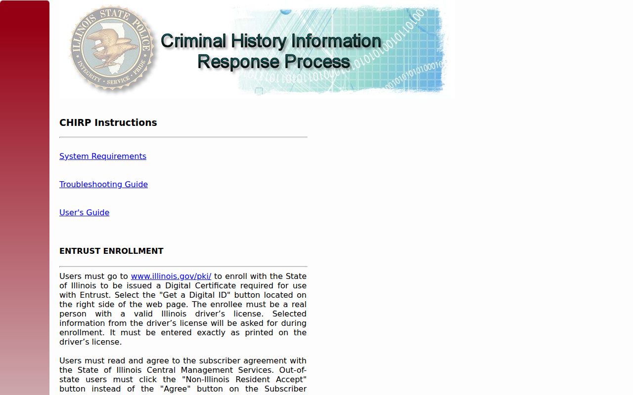 Lawrence County criminal records CHIRP login portal