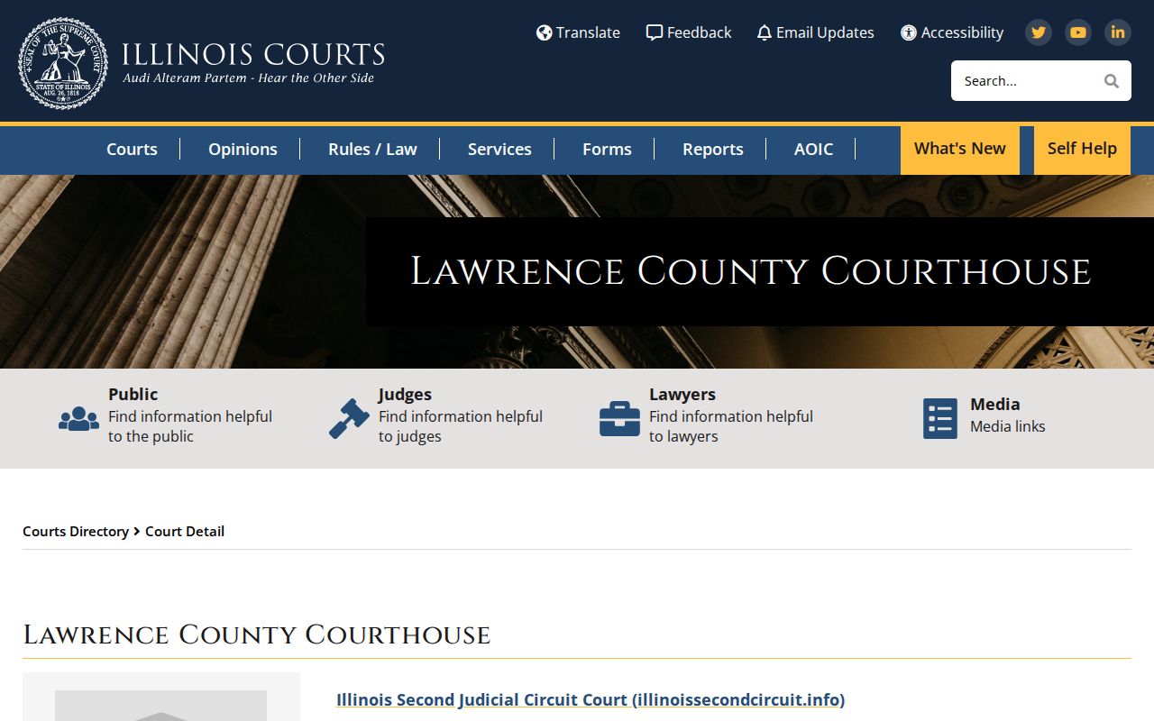 Lawrence County criminal court records courthouse directory