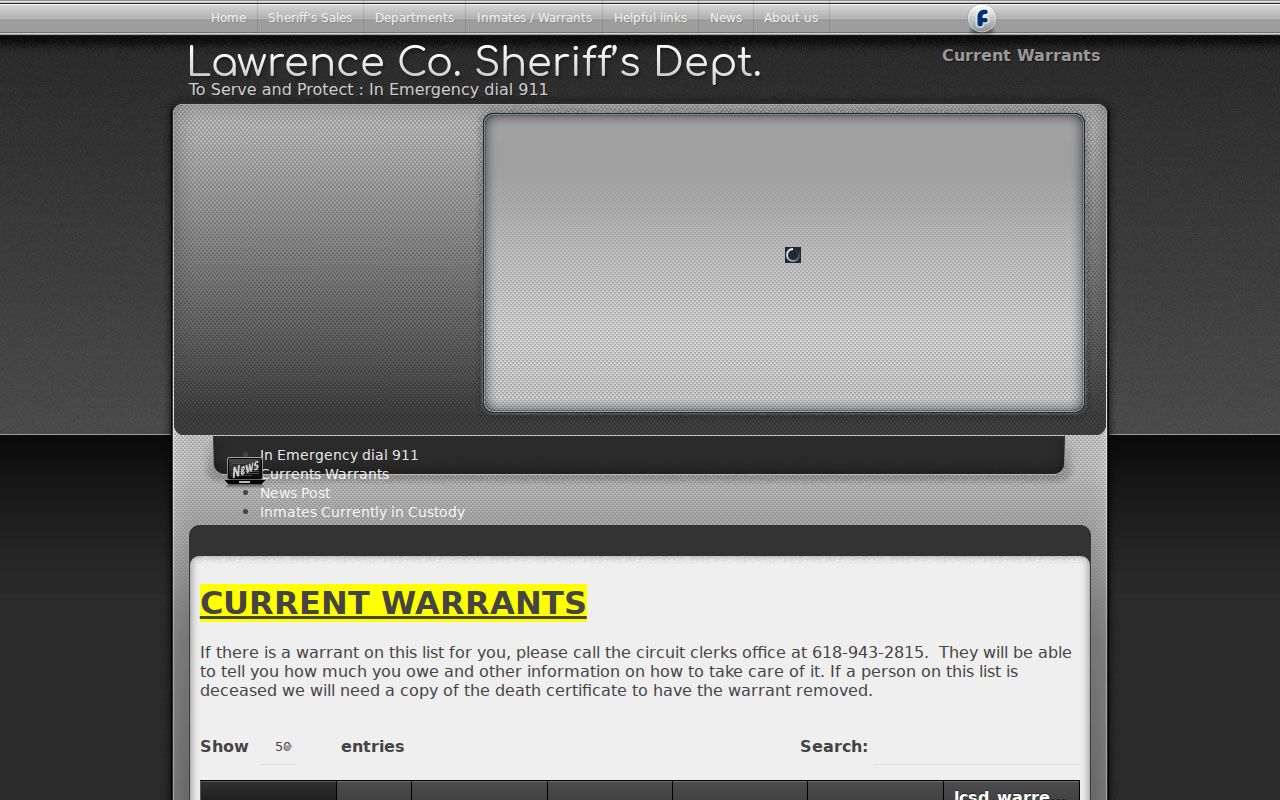Lawrence County criminal history active warrant search